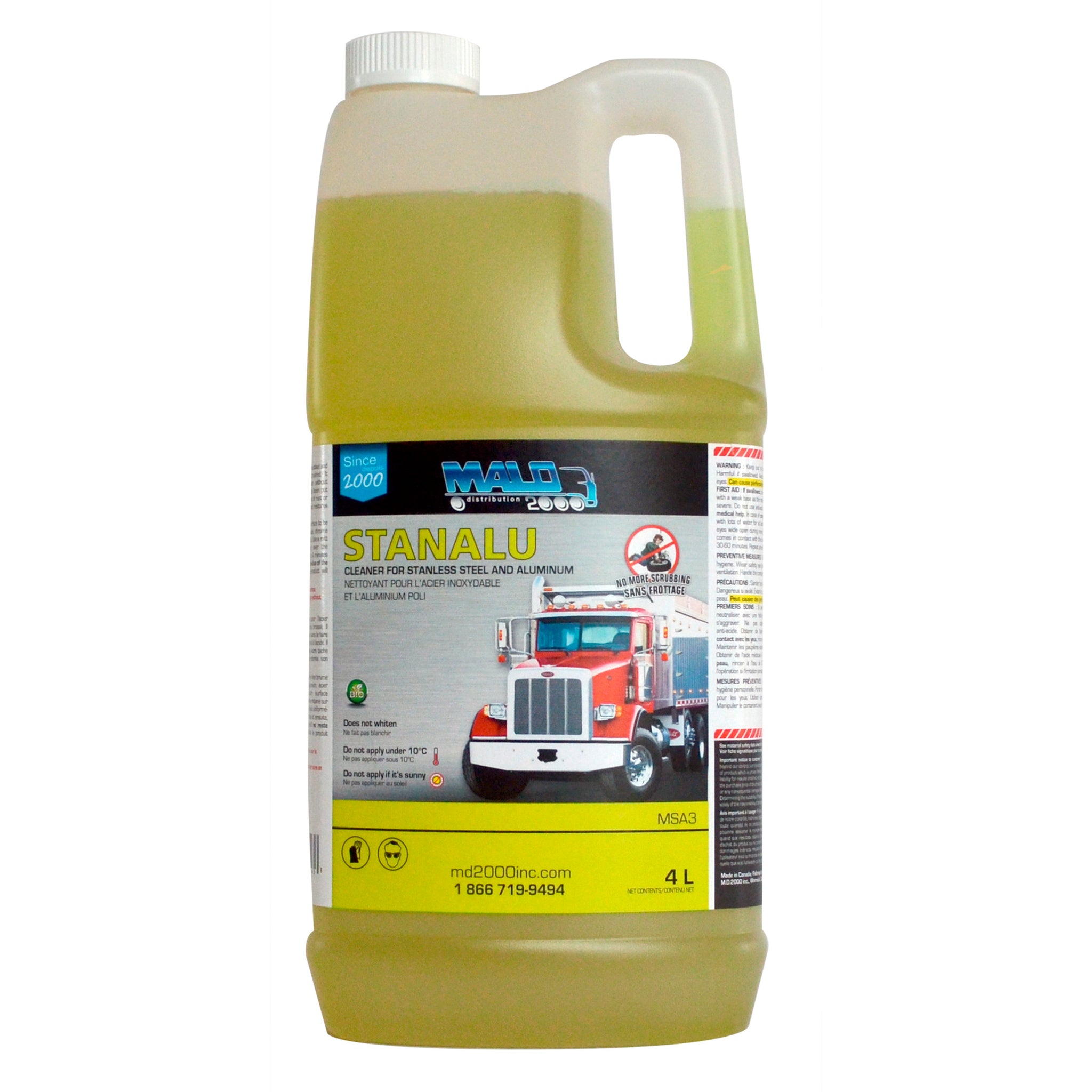 BRESTOL® Nettoyant Acide Pour Silo Et Réservoir - 1 L - Concentré - Teinture Pour Acier Inoxydable - Nettoyant Pour Façades Et Pierres - Activateur